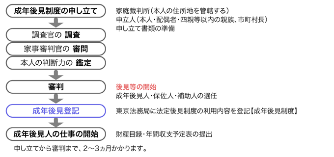 法定後見制度フローチャート